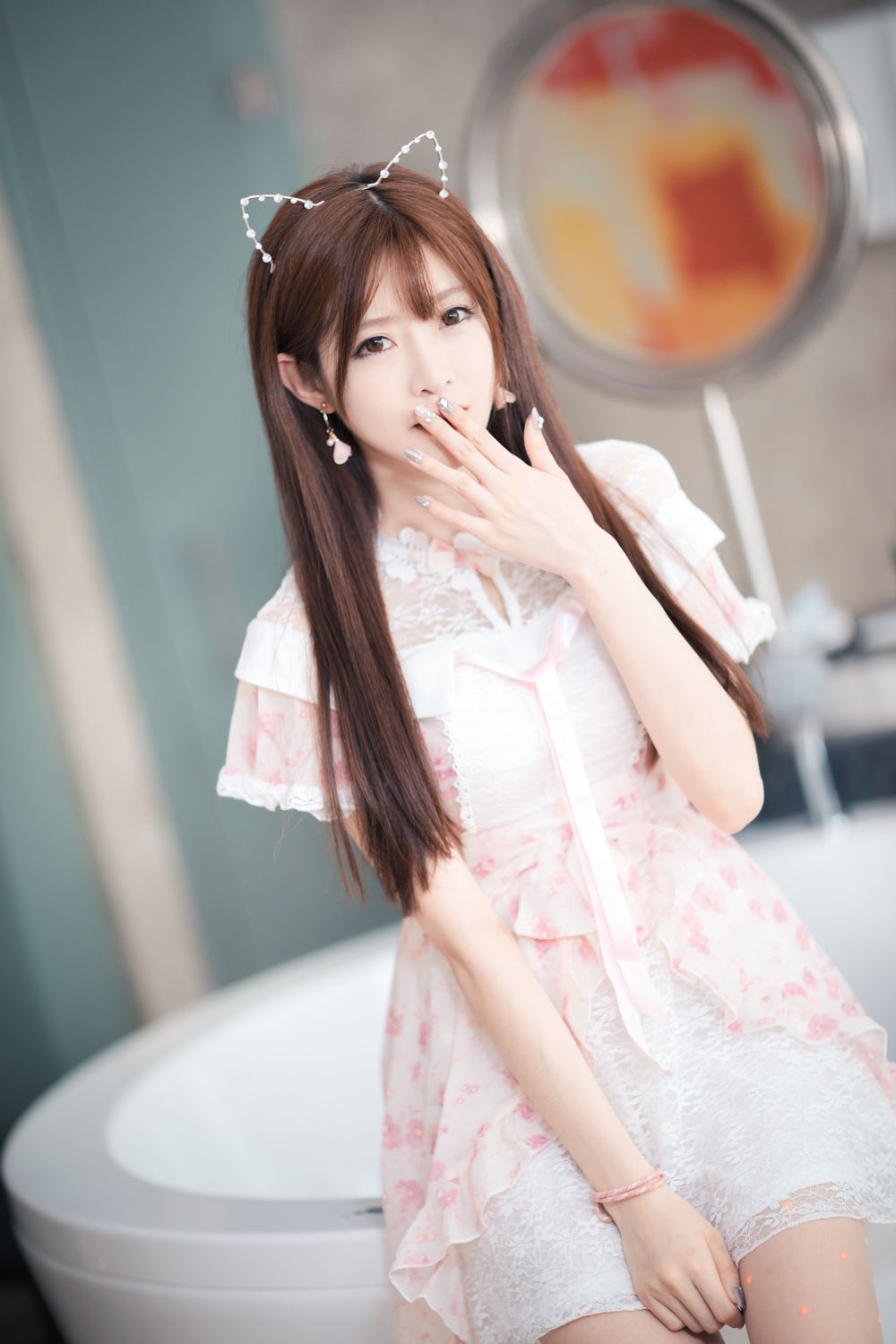 王羽杉BarbieshyNo.009-粉色连衣裙 [16P]