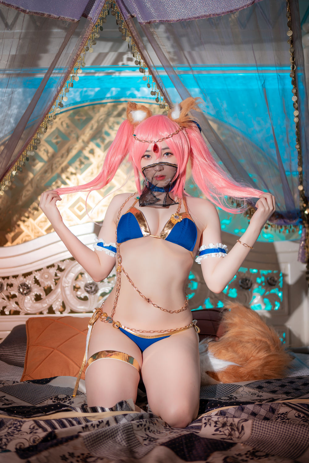 No.076-[CreamSoda]-Cosplay Tamamo + Kama (FGO) [40P]-飞图屋